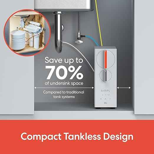 Brio SIMPL Reverse Osmosis Tankless Water Filter System for Clean Drinking Water | 4-Stage Undersink 0.0001 Micron RO Filtration | Reduces PFAS, Dirt, Rust, Chlorine, VOCs & Heavy Metals | 800 GPD