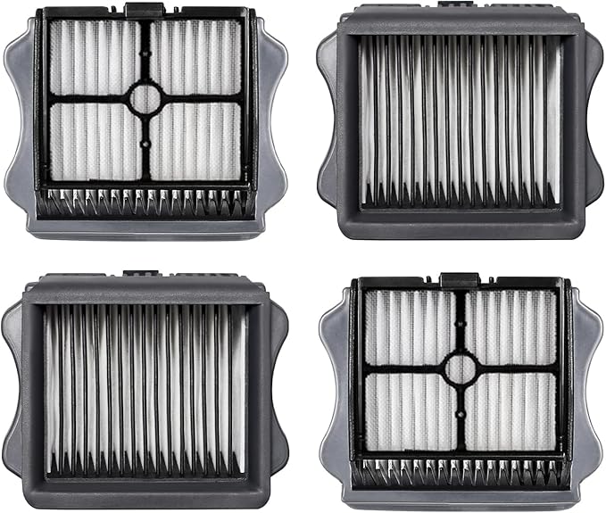 keluke Vacuum Filter Replacement Compatible with Tineco iFloor 3, Floor ONE S3 & Floor ONE S5, Floor ONE S5 Pro Cordless Vacuum Cleaner, 4 Pack Replacement Filters - AquaVibe