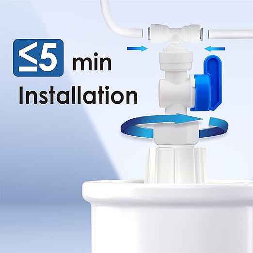 Waterdrop D6 Reverse Osmosis System with PMT Small Pressure Tank, 600 GPD Tankless RO Water Filter System, 2:1 Pure to Drain, Easy Installation, Bundle