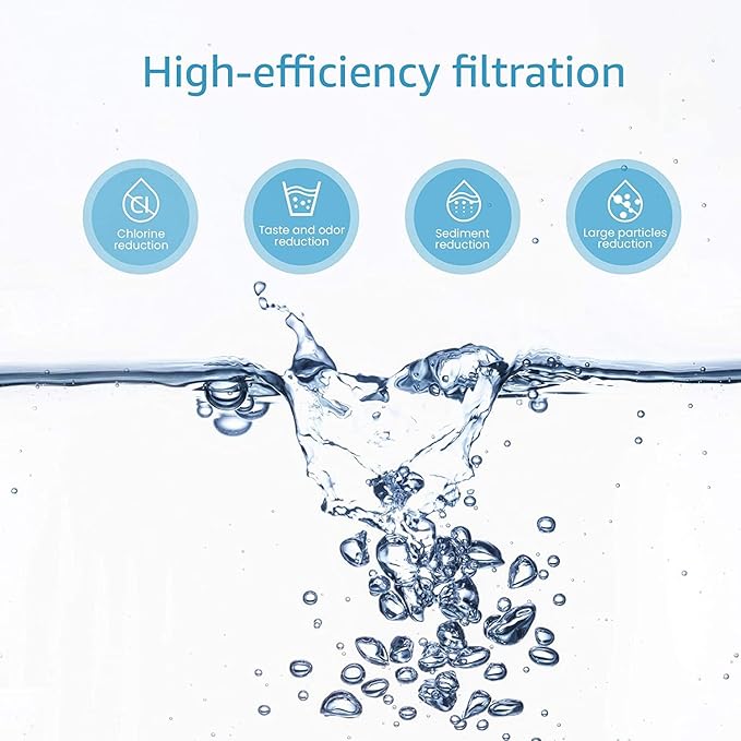 AQUA CREST Faucet Water Filter, Replacement for Brita® Filter, Brita® 36311 On Tap Water Filtration System, FR-200, FF-100, 100 Gallons, Chrome (3 Packs)