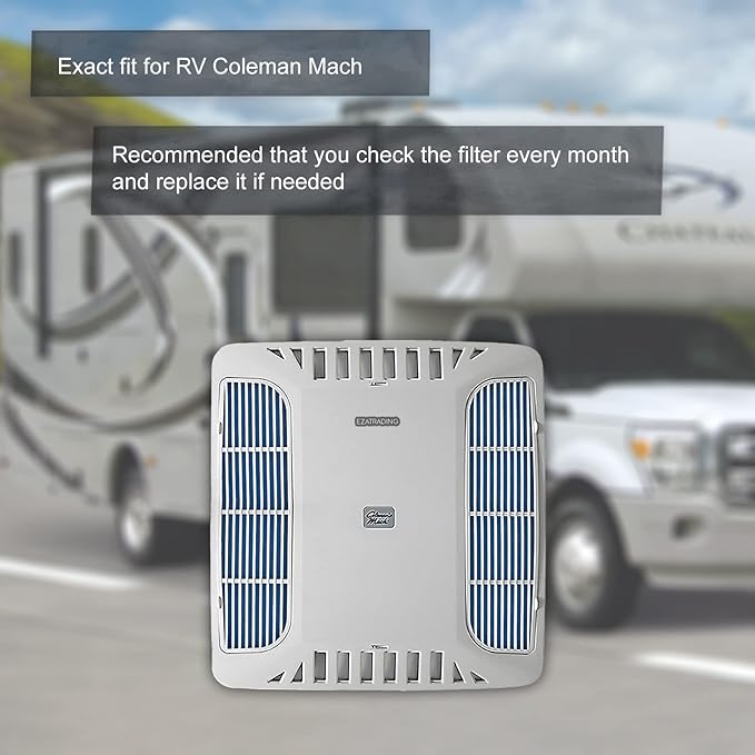 RV Air Conditioner Filter - 4" x 16" RV Air AC Filter Replacement For Coleman Mach MERV 8 Air Filter (2 Pack) - AquaVibe