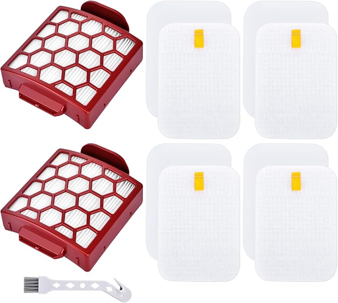 Artraise Filter Replacement for Shark NV255 NV251 NV150 NV151 Navigator Zero-M Self-Cleaning Brushroll Pet Pro ZU62 ZU62C ZU60 ZU102 ZU51 Vacuum, Part #1238FT60 & 1239FT60 (Red) - AquaVibe