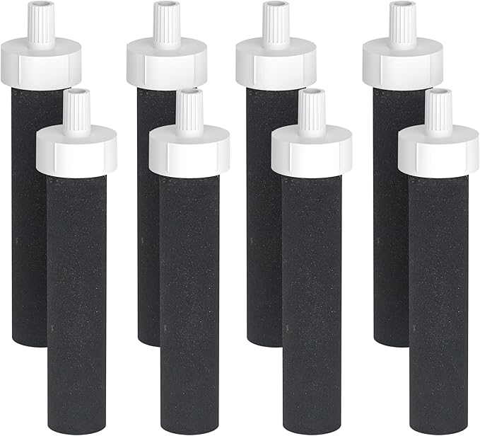 AQUA CREST Water Bottle Filter, Replacement for Brita® BB06, Brita Hard Sided, Stainless Steel and Plastic Bottle Filter, 8 Count