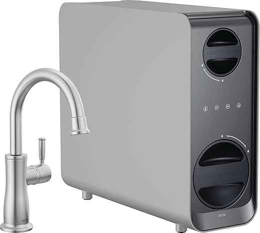 Delta Faucet Clarifi Under Sink Reverse Osmosis Water Filter System with Arctic Stainless Traditional Beverage Dispenser Faucet (Pack of 1)