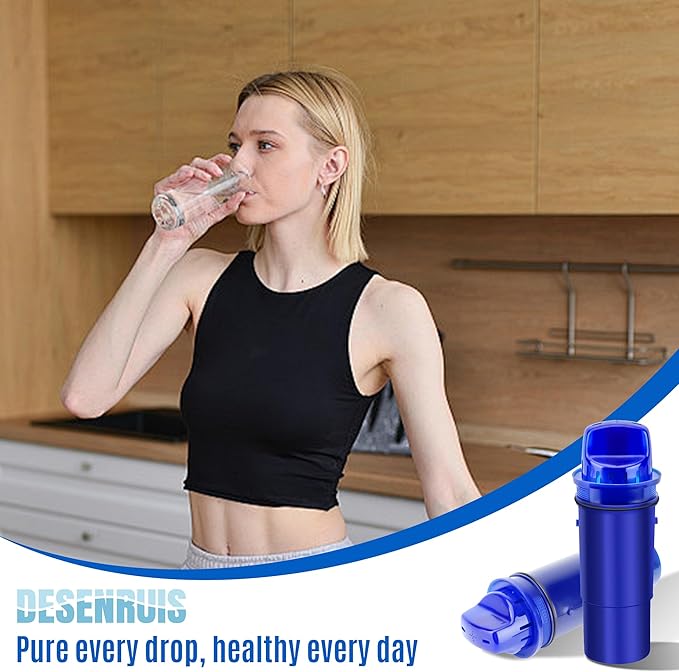Water Filter Replacement Compatible with PUR Pitcher and Dispenser CRF950Z, CRF-950Z, PPF900Z, PPF951K, 4-in-1 Filter System, Effectively Reducing Lead, PFOA, and PFOS, Pack of 4, By DESENRUIS