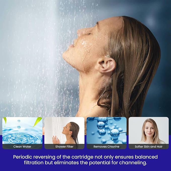 Crystal Quest Shower Filter with Shower Head - White - Advanced Multi Stage Filtration for Cleaner Water - Removes Chlorine, Heavy Metals - Promotes Healthier Skin, Softer Hair - Long-Lasting