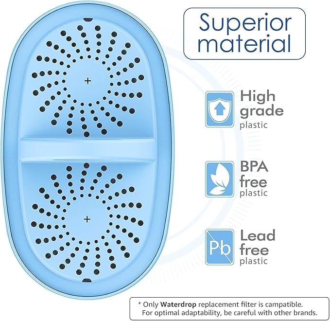 [Original] Waterdrop Alkaline Water Filter Replacement for All Waterdrop Pitcher and Dispenser Filtration System, Increase PH, Improved Coffee Taste, Last Up to 2 Months or 100 Gallons (Pack of 2)