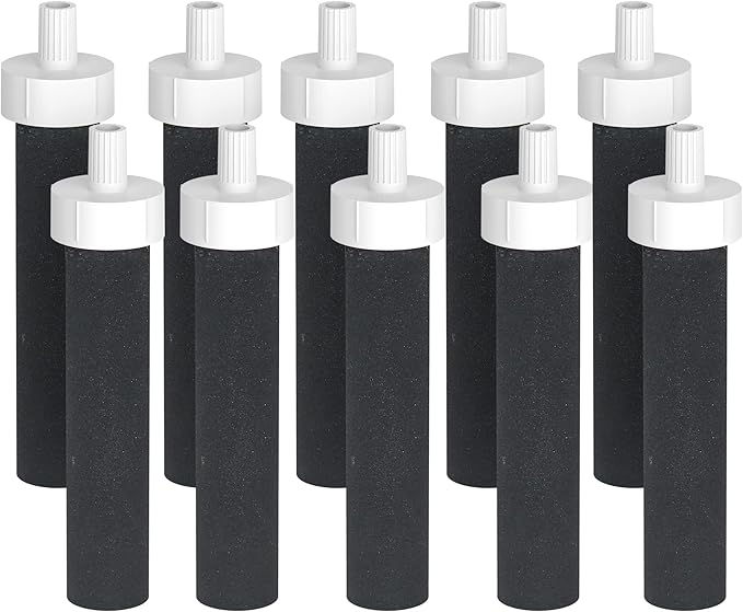 AQUA CREST Water Bottle Filter, Replacement for Brita® BB06, Brita Hard Sided, Stainless Steel and Plastic Bottle Filter, 10 Count