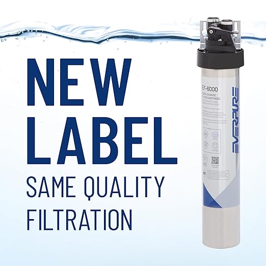 Pentair Everpure EF-6000 Quick-Change Filter Cartridge, EV985550, for Use in Everpure EF-6000 Full Flow Drinking Water System, 6,000 Gallon Capacity, 0.5 Micron