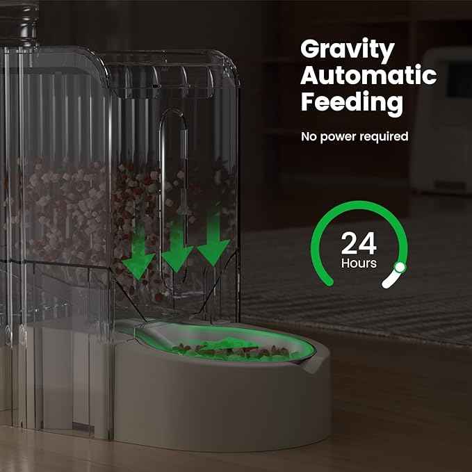 Gardner Pet Gravity Automatic 2-in-1 Pet Feeder, 0.8 Gallons*2 Cat Feeder and Water Dispenser Set, 100% BPA-Free Feeder and Stainless Steel Water Dispenser for Dogs, Cats, Rabbits, Puppies (Beige)