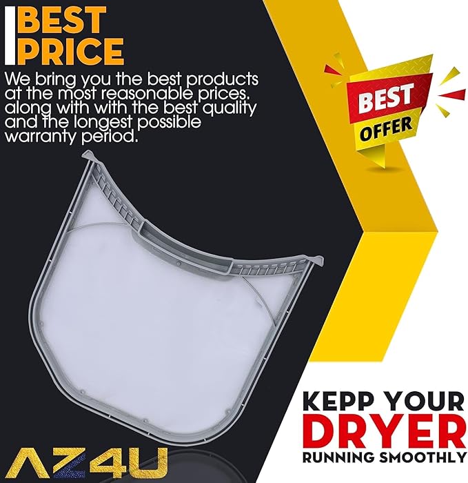 Dryer Lint Filter Screen Trap Replaces For LG DLE3400W DLE3500W DLE3170W DLE2701V DLE3050W DLE3180W DLE3360W DLE3400 DLE3075W DLE317DW DLE2601W DLE2601R DLE4970W DLE3600V DLE3300W DLEX3370 DLEX3250R - AquaVibe