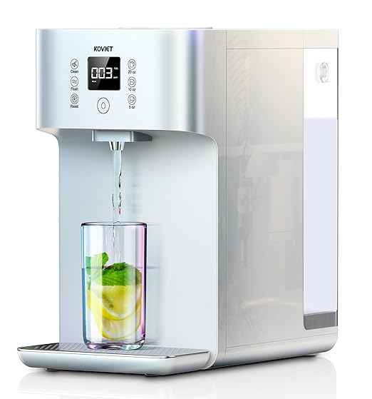 CF01 Reverse Osmosis Countertop Water Filter, 8 Stage Nano RO Water Filtration System, Home Water Purifier, 4:1 Pure to Drain Ratio, No Installation Required, White - AquaVibe