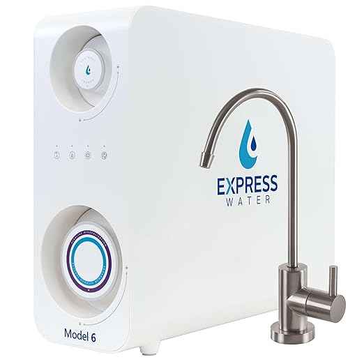 Express Water 600 GPD Tankless Reverse Osmosis System - 2:1 Pure to Drain Reverse Osmosis Water Filter System, Easy Install, Quick Twist Filters RO Water System - RO System Under Sink, Brushed Nickel