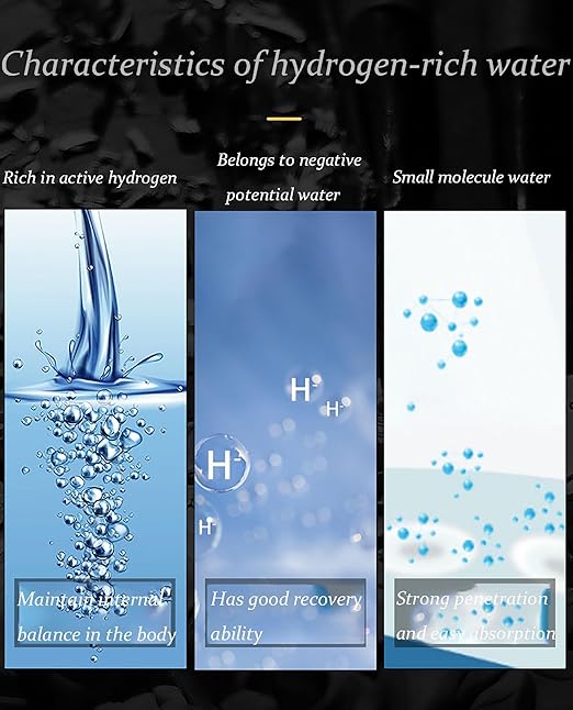 260ml Hydrogen Water Bottle Generator, 5000ppb Molecular Hydrogen Rich Water Generator, Portable Hydrogen Water Ionizer Machine with SPE and PEM Technology for Fitness