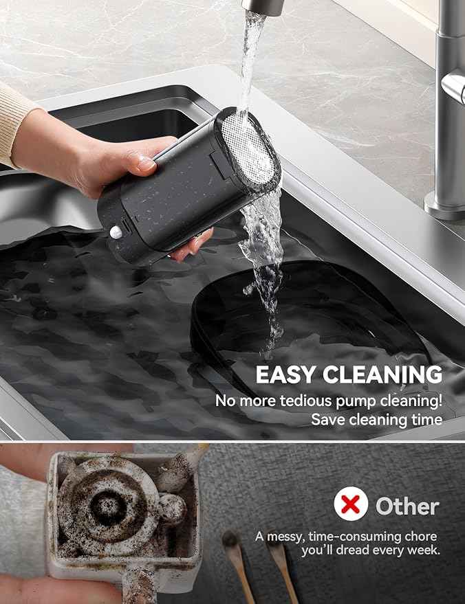 FEELNEEDY Wireless Cat Water Fountain, No Pump for Easy Cleaning, 4000mAh Detachable & Rechargeable Battery, Motion Sensor with Low Water & Power Alerts - Includes 6 Filters (4L/135oz)