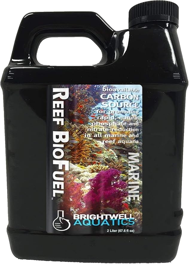 Brightwell Aquatics Reef BioFuel - Organic Carbon Supplement for Marine and Reef Aquariums, Aiding Bacterioplankton Growth That Promotes Rapid Phosphate and Nitrate Reduction, 2 L - AquaVibe