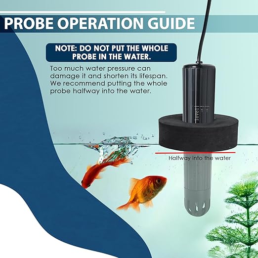 7 in 1 Smart Water Quality Tester, Wireless WiFi Water Monitor Measures pH/ORP/TDS/EC/Salinity/SG/TEMP, Water Quality Meter with App Connection Real-Time Alerts for Aquarium, Saltwater Fish Tank, etc.