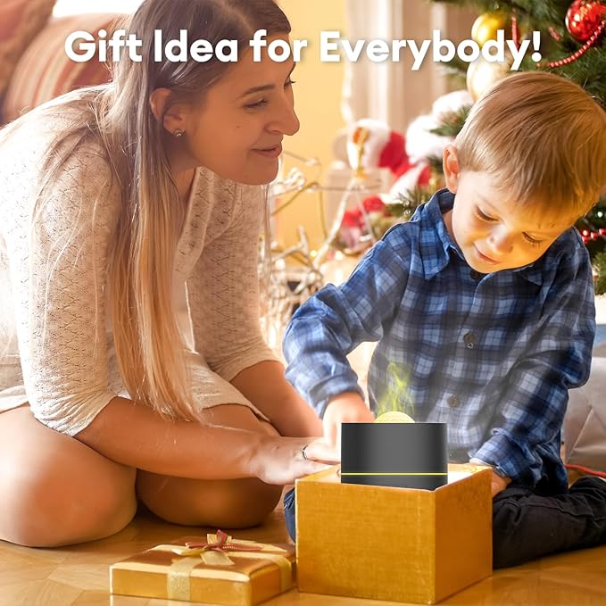 Essential Oil Diffuser with Rotating Galaxy Light, 200ml Aromatherapy Diffuser with 7 Color LED, Cool Mist Humidifier with Auto Shut-Off, Relaxing Night Light for Bedroom, Home, Gifts