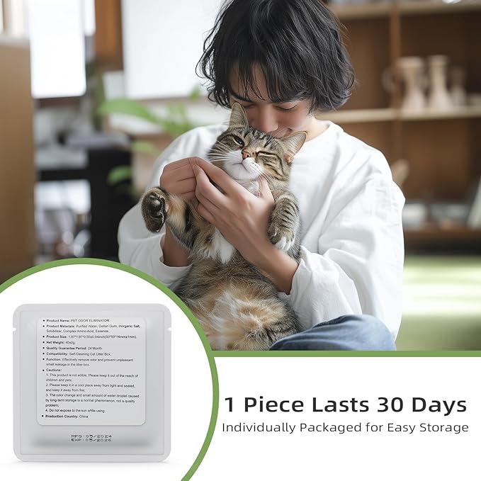Smelling Fresh with N50 Odor Eliminator Exclusive for Pura Max Automatic Self-Cleaning Cat Litter Box - Cat Toilet Odor Control, Deodorant Aromatherapy Paste (3 Pack) - AquaVibe