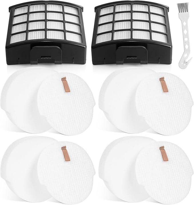 AZ1810 Vacuum Replacement Filters for Shark Vertex Duoclean Upright Cleaner AZ1810, Including 2 HEPA Post Motor Filters, 4 Foam Filters And 4 Felt Filters - AquaVibe