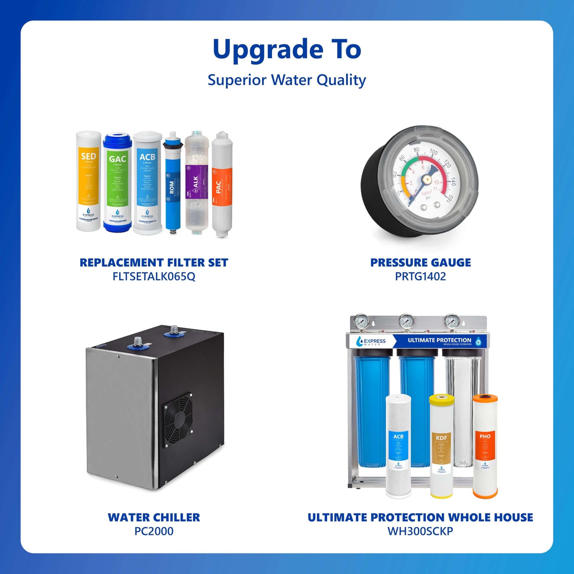 ROALK5D, 10-Stage Under Sink RO System, Alkaline, 50 GPD