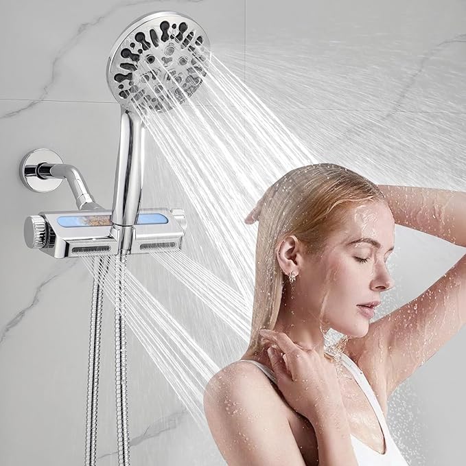 2 Pack Shower Head Filter Replacemen, Shower Filters Replacement Cartridge, Suitable for HEROBAI Filtered Showerhead, KDF Filters to Remove Chlorine and Fluoride (2PCS Filter Cartridge)