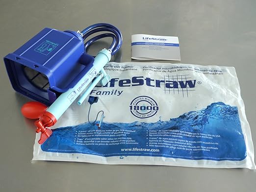 LifeStraw Family 1.0 Portable Gravity Powered Water Purifier for Emergency Preparedness and Camping