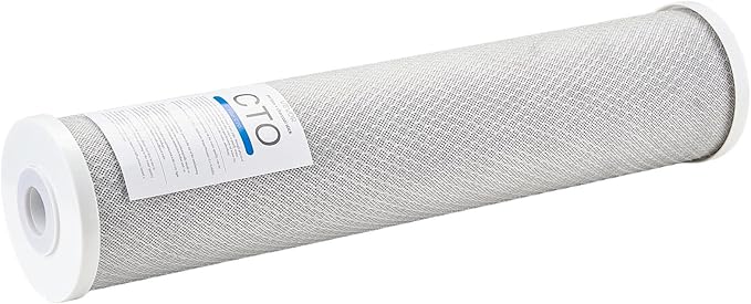 VEVOR CTO Whole House Water Filter - Universal Fit 20 x 4.5 Inch - Activated Carbon Block Cartridge Replacement, 5 Micron Coconut Shell Charcoal Filter, Reduce Chlorine, Bad Taste, Odor