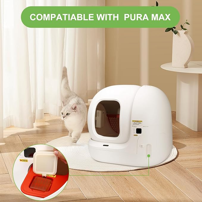 N50 Odor Eliminator Compatible with PuraMax Self-Cleaning Cat Litter Box, Cat Toilet Odor Control for PuraMax Automatic Litter Box, (Pack of 6) - AquaVibe