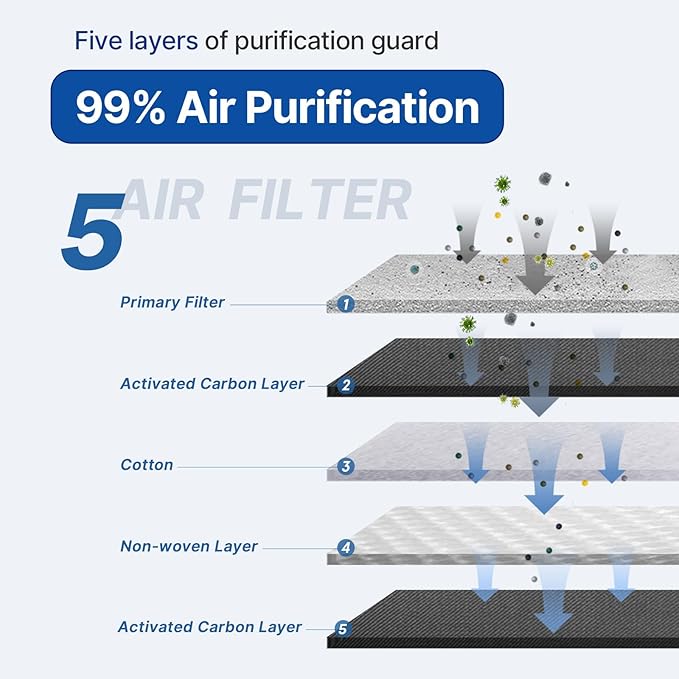 RUITO Cabin Air Filter, Compatible with 2017-2022 Ioniq, 2017-2022 Niro, Replacement for CF12508, CAF10002P, PC99273, WP2064
