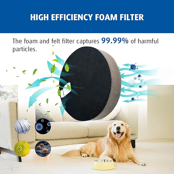 6 Pack Filter Replacement Compatible with Bissell 3070, 3080 PowerGlide Pet Slim Corded Cordless Stick Vacuum Cleaner, Washable and Reusable, Compare to Part: 1623102 - AquaVibe