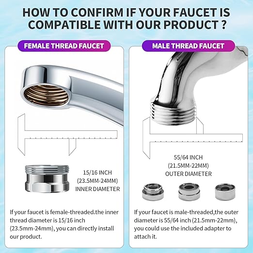 Skincare Filter,Water Filter for Sink Faucet for Skin Care,Bathroom Sink Filter,Micro Nano Water Face Washer,Gift for Women