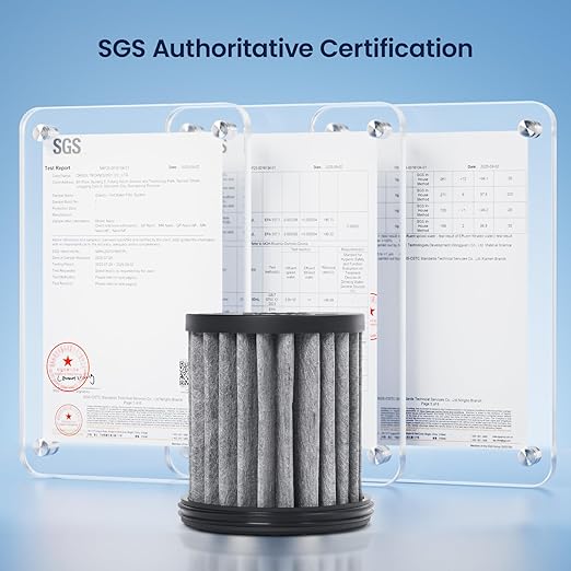 GLACIER FRESH Replacement Cartridges for Stainless Steel Countertop Water Filtration System, 3 Months/200 Gallons Filter Cartridges, Elarisey™ Filtration Technology, Meeting SGS Standards (1 Pack)