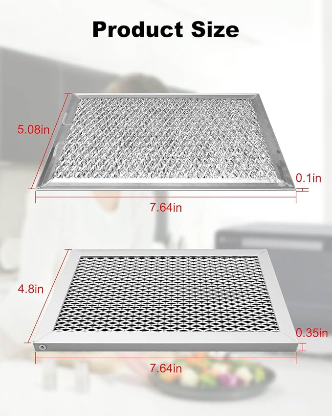 Microwave Charcoal and Grease Filter Fit for GE JVM6175EK5ES JVM6172SK5SS JVM6175SK5SS JVM6175YK5FS