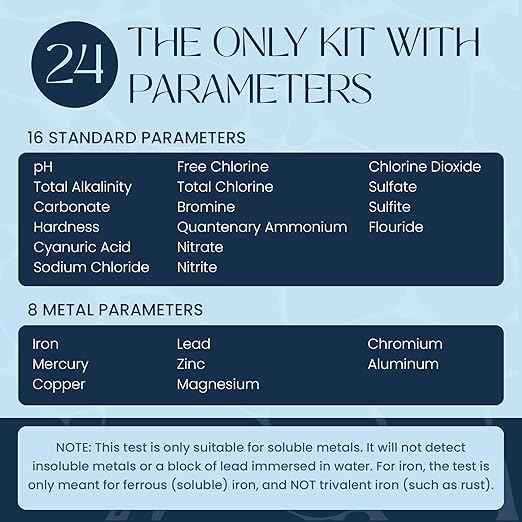 Clario - 24 in 1 Water Tester for Drinking Water - Water Hardness Test Kit for Aquarium, Well, Pool, and Hot Tub - 100 Complete Drinking Water Test Kit - Detects Lead, Chlorine, pH, Hardness and More
