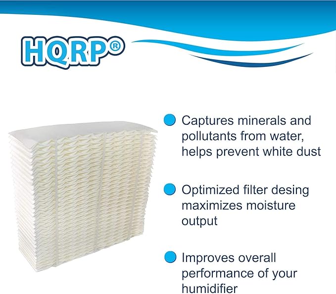 HQRP 1043 Super Wick Humidifier Filter Replacement for Essick Air AIRCARE Bemis Space Saver 800 8000 826000 826800 826900 821000 831000 826600 EP9500 EP9800 EP9700 EP9R500 EP9R700 EP9R800 SS390DWHT