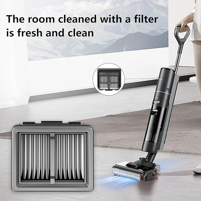 Replacement Vacuum Filters Roller Brushes Compatible with Dreame H12 Pro Wet Dry Vacuum Cleaner, Efficient Replacement Filters for Clean Floors (【H12Pro】4 Filters) - AquaVibe