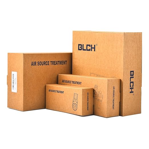 BLCH 1/4" NPT Air Compressor Water Separator - Air Pressure Regulator Compressed Air Filter Regulator Lubricator Combo AC2010-02 Manual Drain Poly Bowl Gauge 0-160 PSI 5μm Brass - AquaVibe