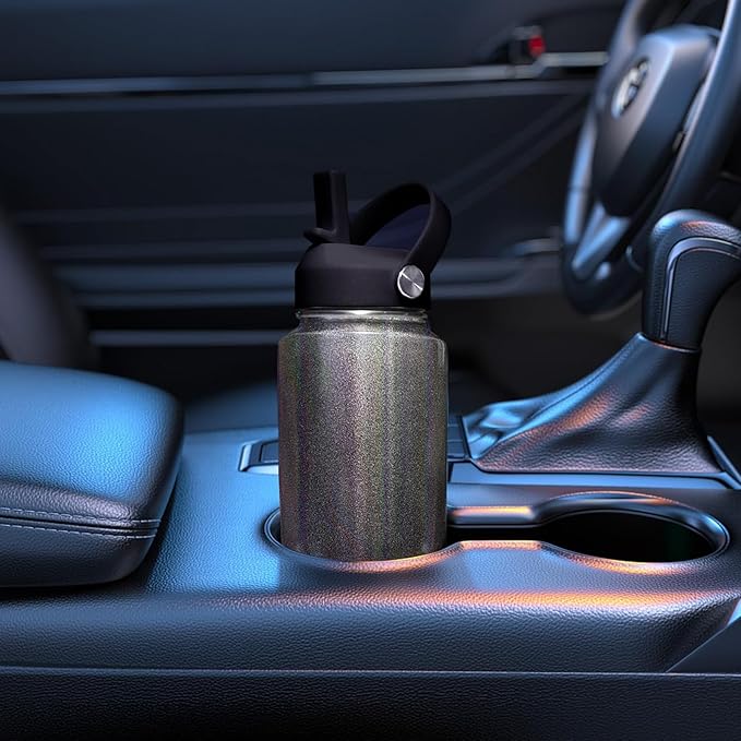SENDESTAR Water Bottle,Wide Mouth Stainless Steel Vacuum Insulated Double Wall Keep Liquids Cold or Hot All Day,Sweat Proof Sport Design,Fit Car Cup Holder,Laser Grey,32 Ounces