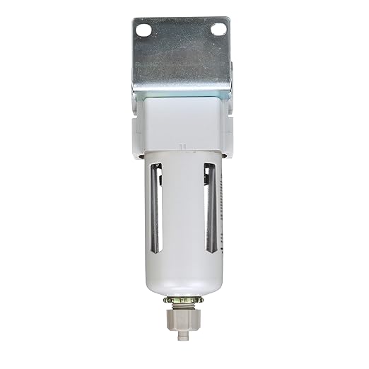 PneumaticPlus SAFM300-N03B Compressed Air Coalescing Filter, 0.1 Micron, 3/8" NPT - Poly Bowl, Manual Drain, Bracket - AquaVibe