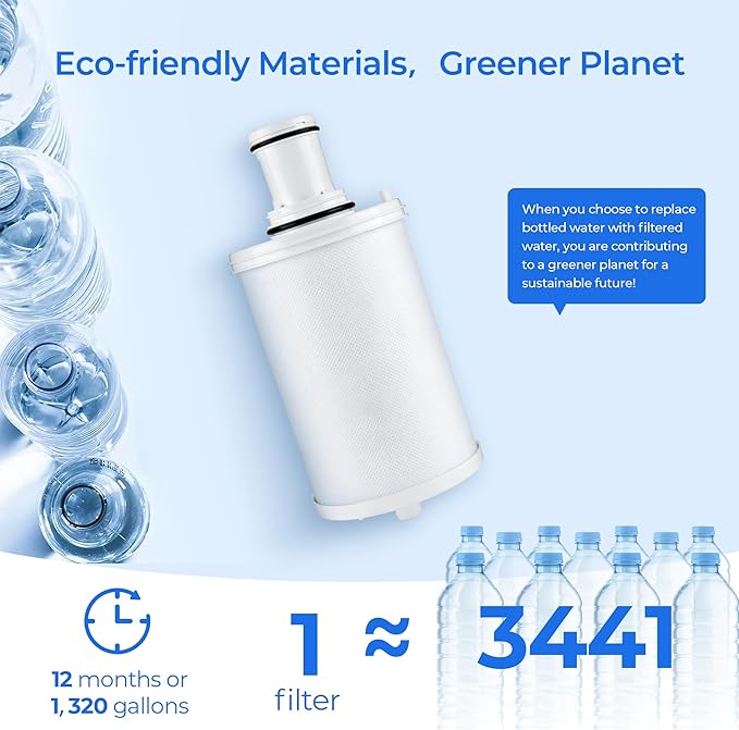 100186 Filter Replacement, Compatible with Amway eSpring UV Purifier 100185, 100186, 100187, 100188, 100189, 110720, 118384, 2 Pack