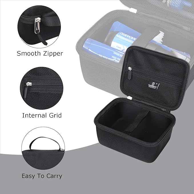 Water Filter for Sawyer Products Mini Water Filtration System, Protective Carrying for Drinking Straw, Squeeze Pouch and Other Accessories（Only Box） (Black)