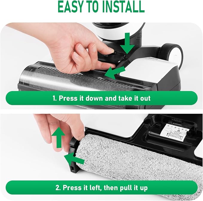 Roller Brush Replacement Kit Compatible with Tineco iFloor 2, iFloor 3,Floor One S3 Cordless Wet Dry Vacuum Cleaner,2 Pack Brush Roll Replacement Accessories - AquaVibe