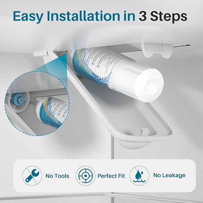 ICEPURE Alkaline UKF8001 Refrigerator Water Filter Replacement for Whirlpool EDR4RXD1, EveryDrop Filter 4, Maytag UKF8001, 4396395, UKF8001P, UKF8001AXX, RFC0900A, UKF8001AXX-200, Enhances PH, 1 Pack