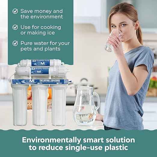 Applied Membranes Inc. 5-Stage Reverse Osmosis Water Filter System, 50-Gallon Capacity