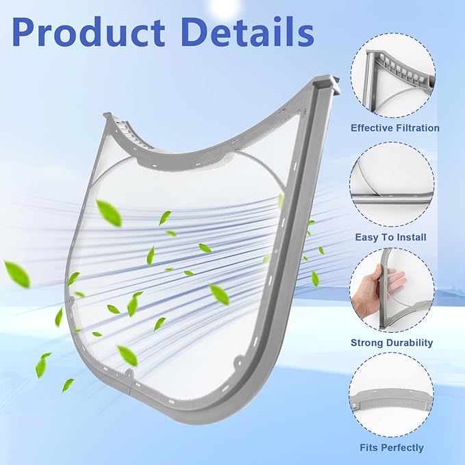 5231EL1003B Dryer Lint Filter Compatible with Kenmore LG Lint Filter Replacement for Dryer Parts DLE5955G DLEX7177WM DLE7177WM DLE7177RM DLEX7177RM DLE3733W DLEX3070W DLE0442W