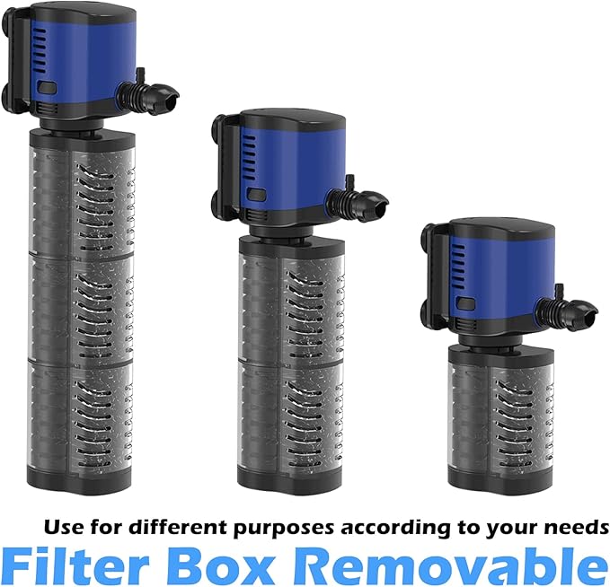 TARARIUM Fish Tank Filter Powerful 400GPH for 75-200 Gallon Large Aquarium Small Pond Fountain, Wave-Maker Submersible Water Pump Turtle Tank Filter for Saltwater & Freshwater System - AquaVibe