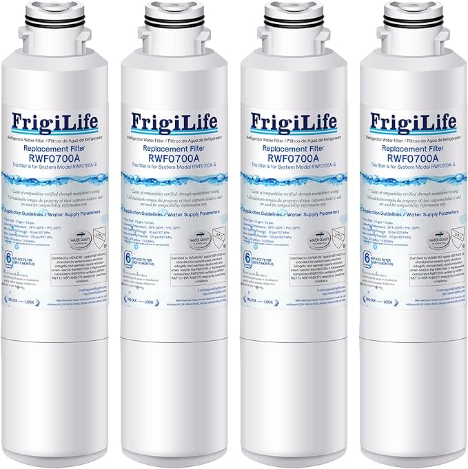 DA29-00020B Refrigerator Water Filter Replacement for Samsung DA29-00020A/B, DA29-00020B-1, RF28HMEDBSR, RF263BEAESR, HDX FMS-2, HAF-CIN/EXP, RF4287HARS, DA97-08006A 469101 RWF0700A, 4PACK