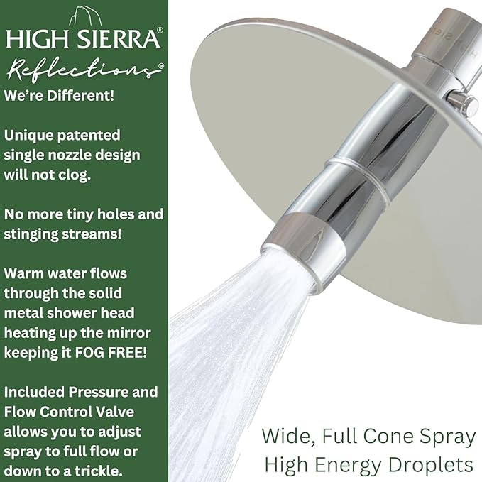 High Sierra® - Solid Lead-Free Metal 4-Way Combo with GEN 3 REFLECTIONS™ Fixed and Handheld Shower Head with Hose. Run Separately or Both at Full Flow - 1.25 GPM per Shower Head - Oil Rubbed Bronze