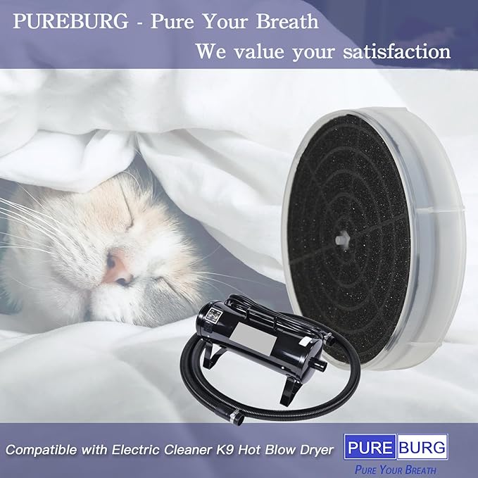 PUREBURG 6-Pack Replacement Filter Compatible with Electric Cleaner K9 Hot Blow Dryer Pet-Hair Dryer Filter Air Clean Refresh Air Filter - AquaVibe
